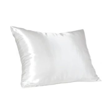 WHITE SATIN PILLOW SLIP - STANDARD