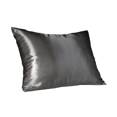 CHARCOAL SATIN PILLOW SLIP - STANDARD