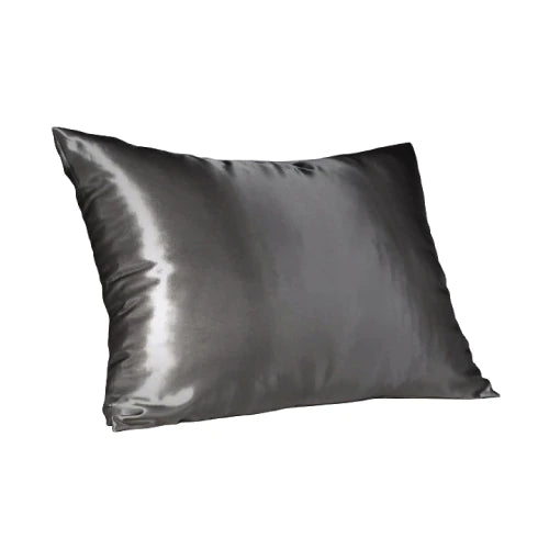 CHARCOAL SATIN PILLOW SLIP - STANDARD