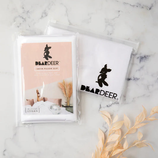 WHITE SATIN PILLOW SLIP - STANDARD